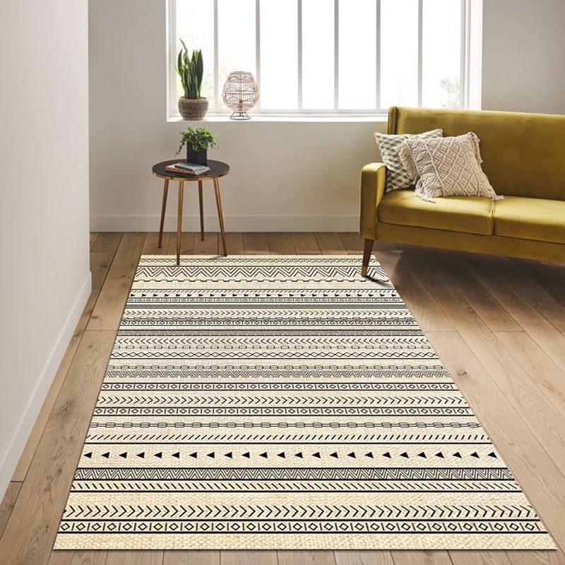 Light Color Bohemian Area Carpet Polyester Southwestern Print Indoor Rug Anti-Slip Backing Carpet for Living Room