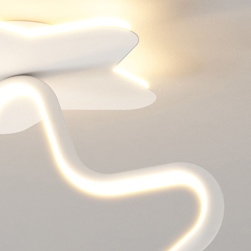 Modernism LED Ceiling Light White Flush Mount Lighting for Dining Room