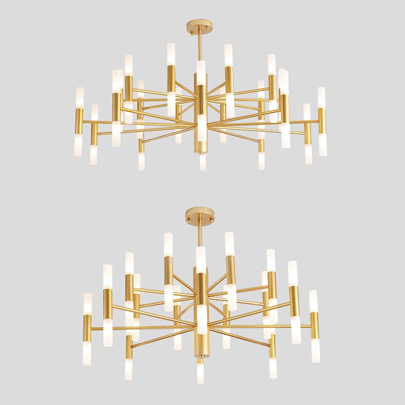 Postmoderne Chandelier Gol Suspension Pendentif Light pour le salon chambre à manger chambre