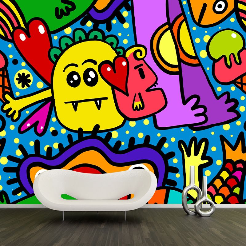 Abstract Pattern Mildew Illustration Wall Mural Horizontalt for Living Room