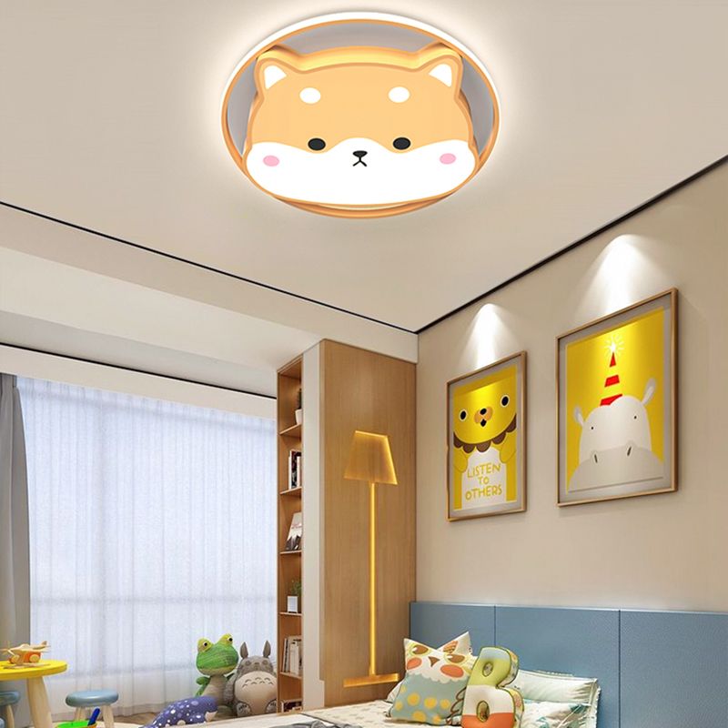 Plafoniere a LED con animali adorabili. Apparecchio di illuminazione per camera da letto per bambini in stile moderno