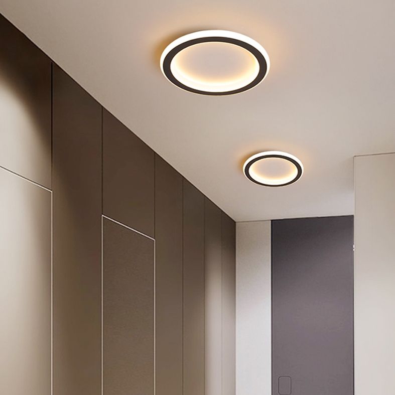 Geometric LED Close to Ceiling Fixtures with Acrylic Shade for Bedroom