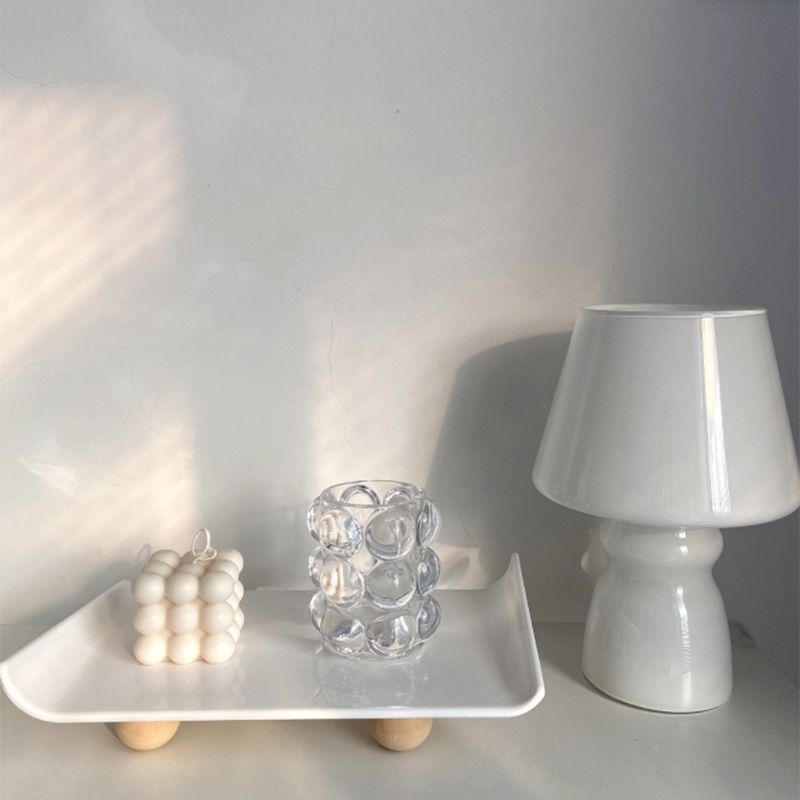 Nordic Style Torchiere Table Lamp Glass 1-Light Living Room Nightstand Light