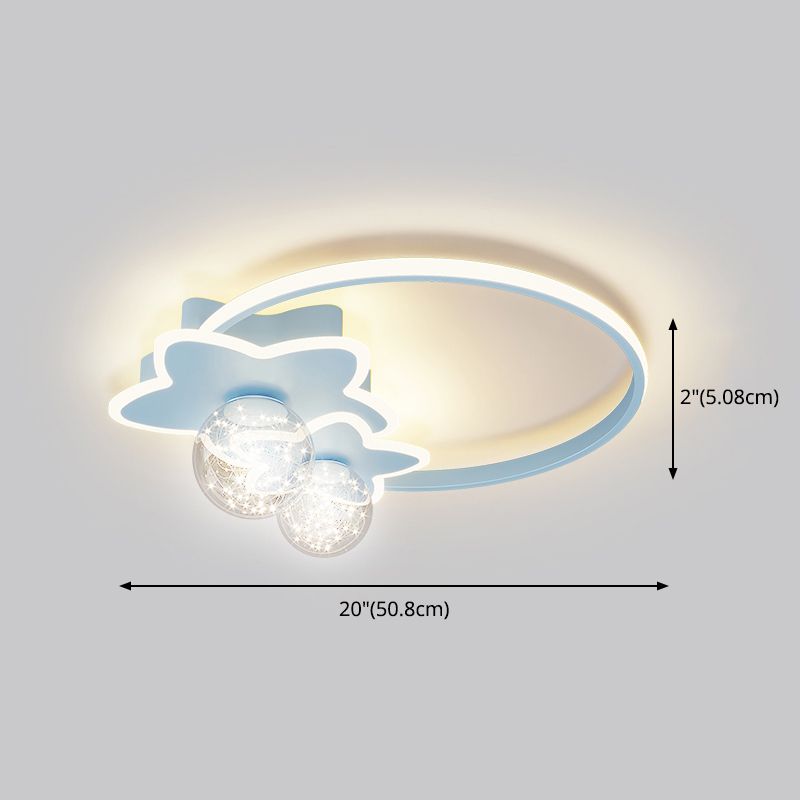 Style contemporain DEL Metal LED Flush Light Fixture Star Ceiling Flush Mount for Bedroom