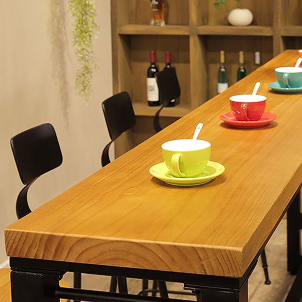 Industrial Footrest Table and Stool Set 1/2/9 Pieces Coffee Shop Bar Table Set