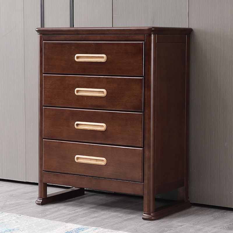 Traditional Brown Storage Chest Dresser Vertical Wooden Chest with 3 / 4 / 5 Drawers