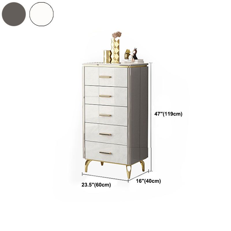 Glam Engineered Wood Storage Chest Bedroom Chest with Drawers