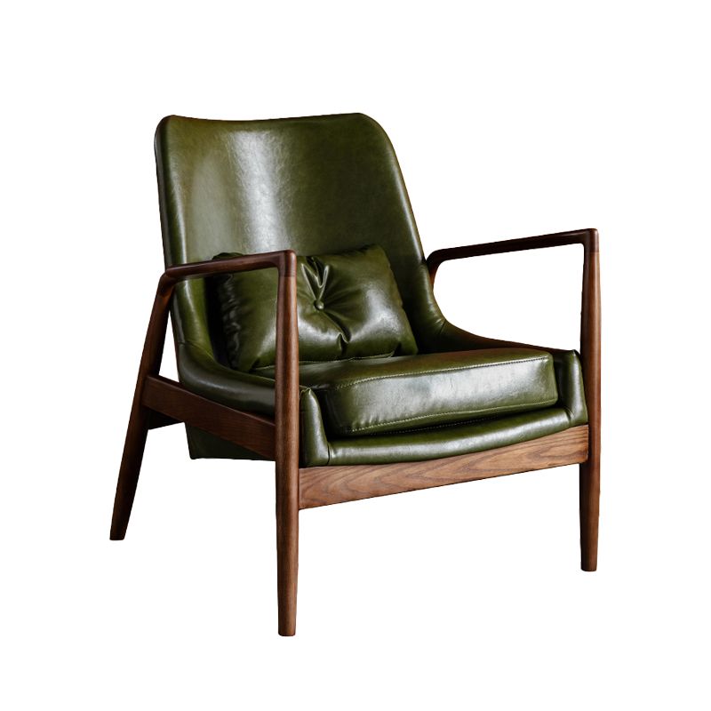 Contemporary Arms Included with Pillow Basic Four Leg Accent Armchair