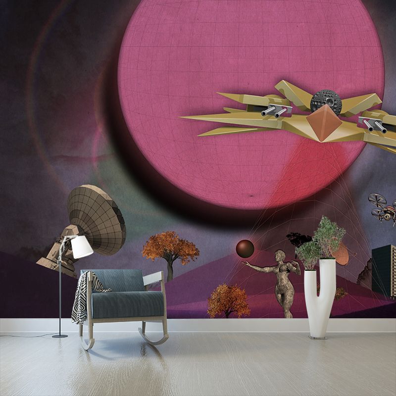 Decorative Illustration Mural Wallpaper Cosmic Space Indoor Wall Mural