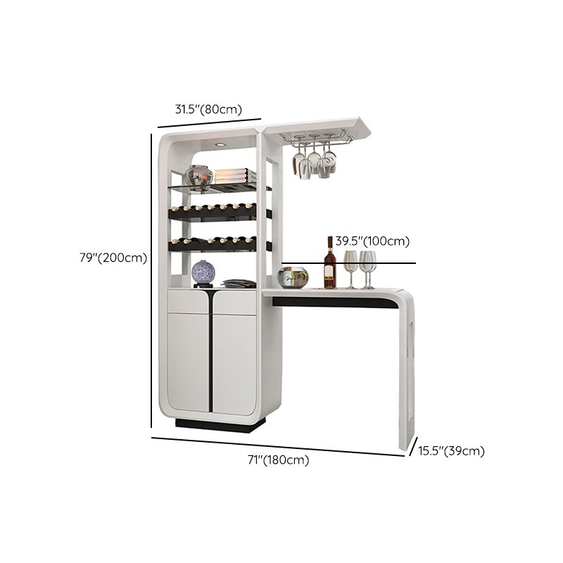 Modern Rectangle Wood Counter Table 2/3 Pieces Bar Table Set for Living Room