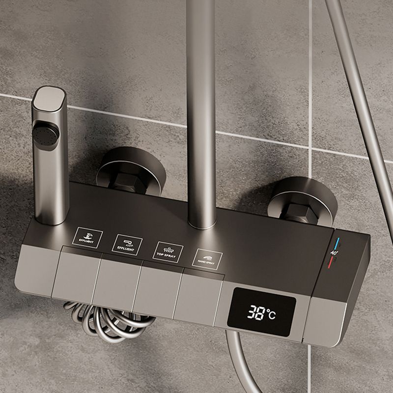 Modern Style Shower System Spot Resist Wall Mounted Rain Shower System