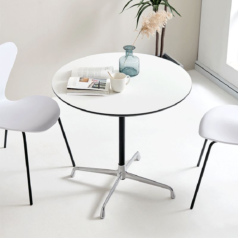 Scandinavian Coffee Table Round Wooden Cocktail Table Set for Living Room