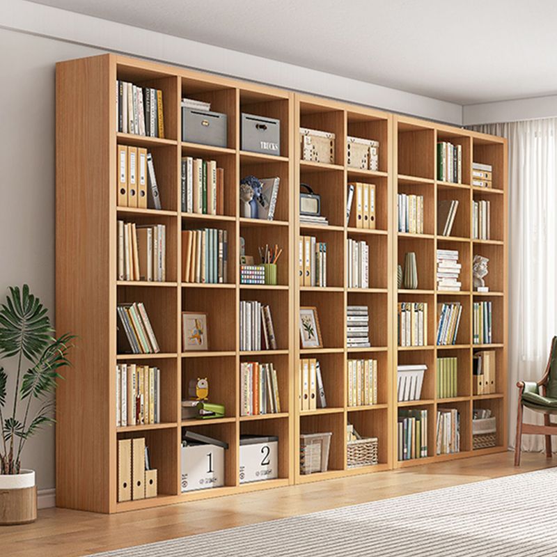 Closed Back Bookshelf Standard Engineered Wood Scandinavian Bookcase