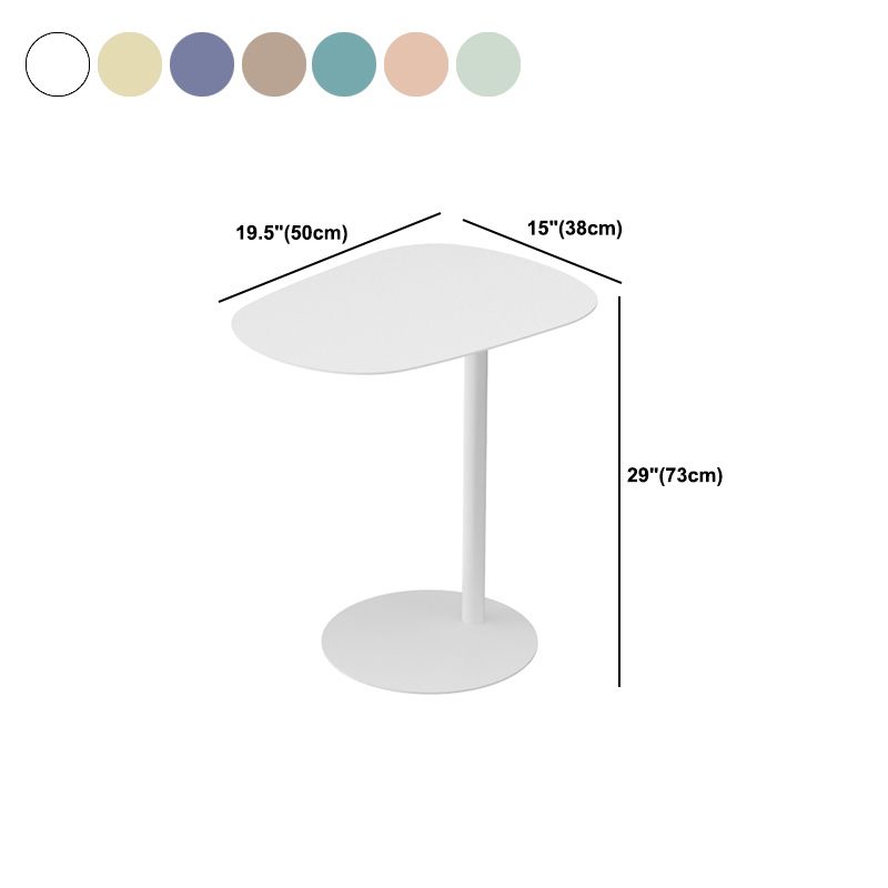 Pedestal Metal End Table Mid-Century Minimalist Side End Table