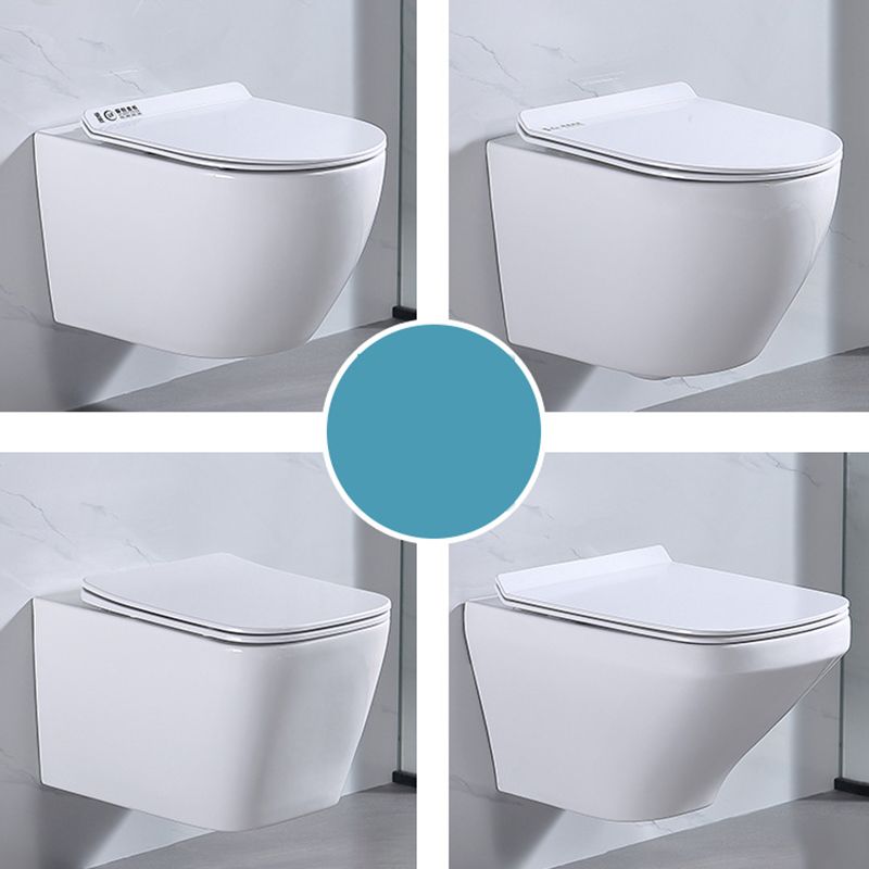 Modern Wall Hung Toilet Bowl 1-Piece Urine Toilet with Seat for Washroom
