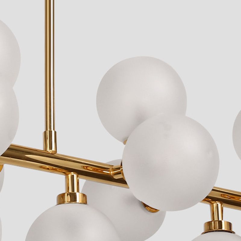 Ball Shape Glass Chandelier Light Modern Style 16 Lights Chandelier Light Fixture