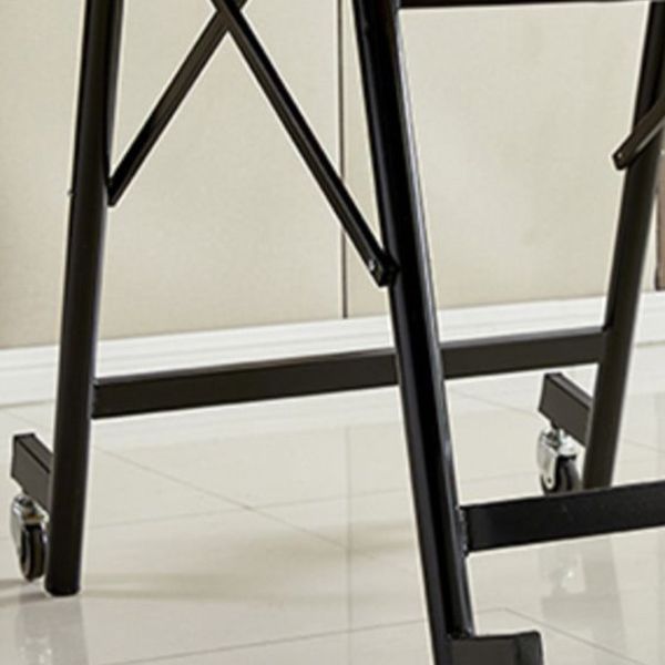 Modern Foldable Round Dining Table Metal Base for Dining Room