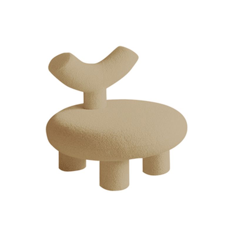 Wool Slipper Chair Modern Armless Slipper Chair for Living Room, Bedroom