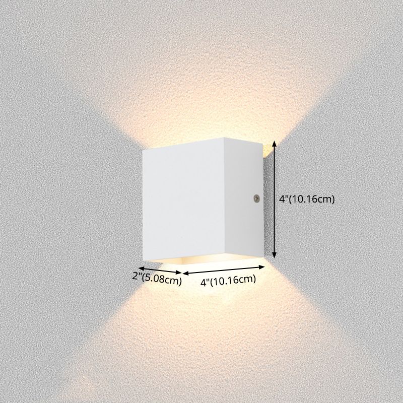 Nordic Minimalism Square Led Wall Light Frosted Aluminiumlegierung Mini -Wandlampe für Schlafzimmer