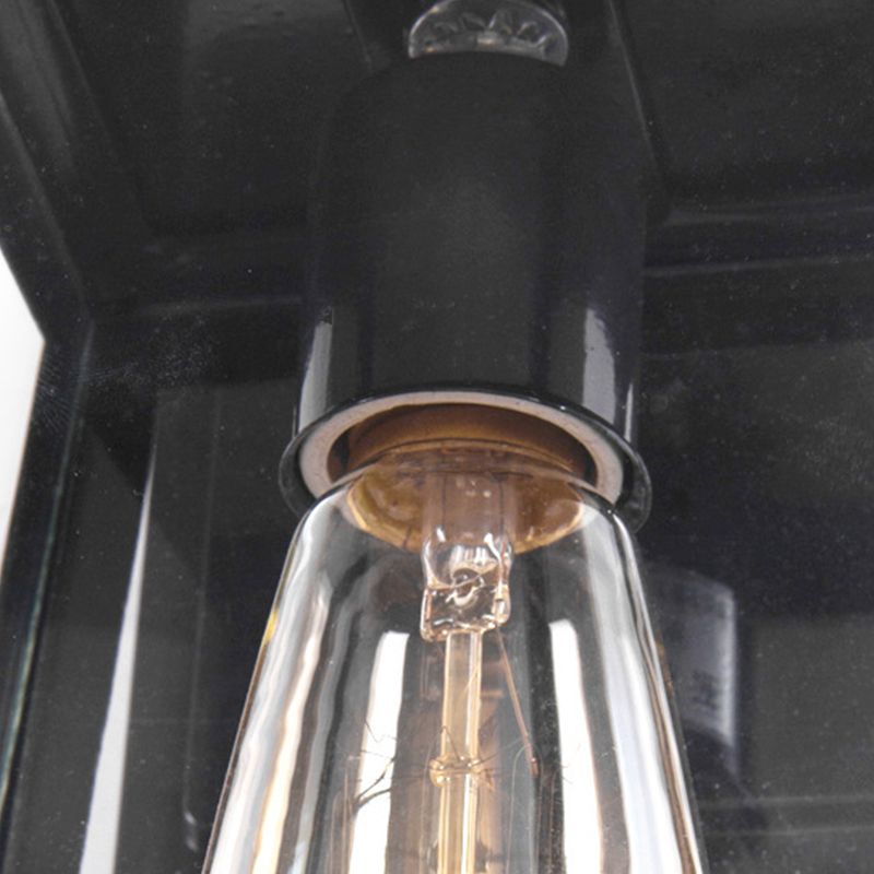 Industrial Metal Wall Light 14" High Wall Sconce with Glass for Outdoors