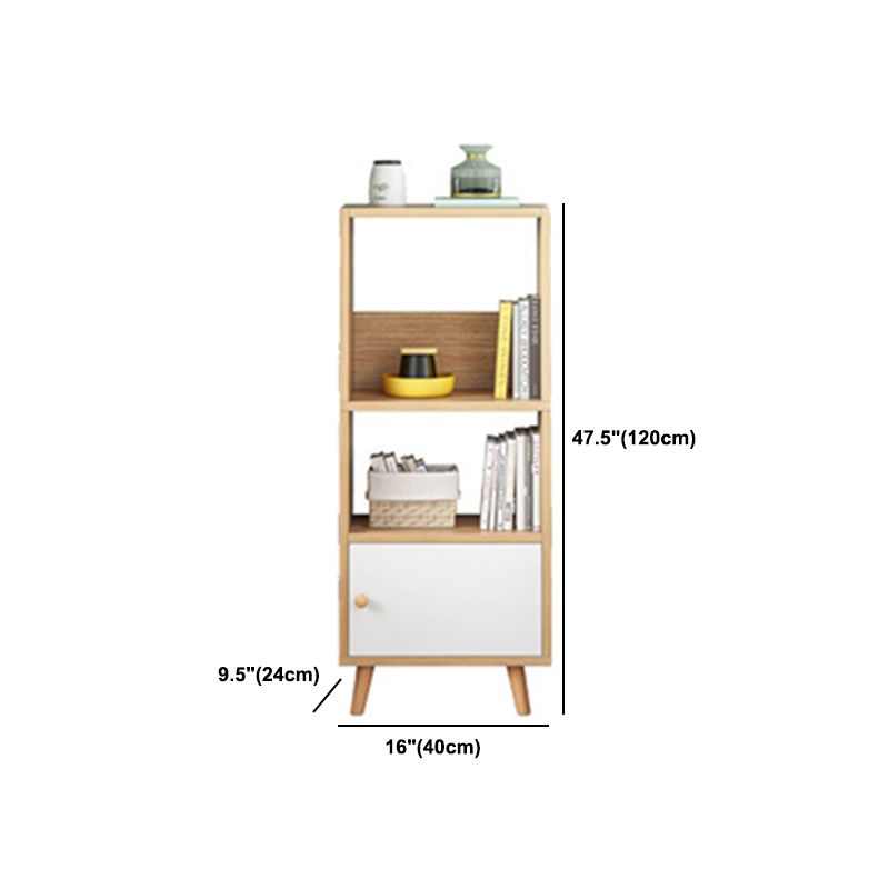 Engineered Wood Standard Bookshelf Matte Finish Shelf Bookcase with Doors