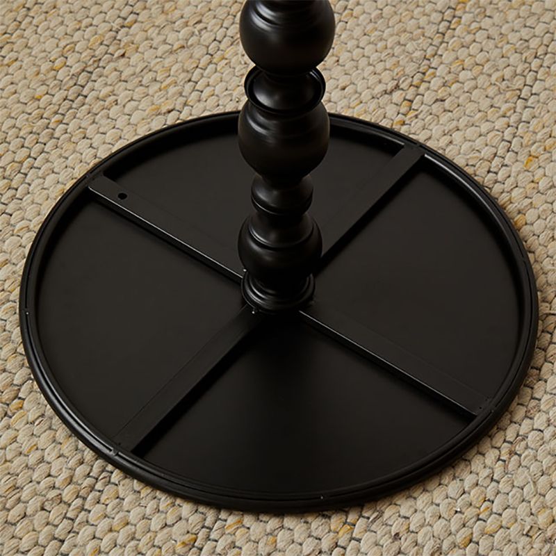 French Country Side Table Pedestal Metal Round Accent Side Table