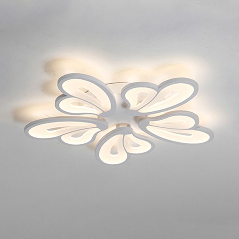Weiße Deckenbeleuchtung moderne LED -Metall Deckenlampe für Wohnzimmer Schlafzimmer