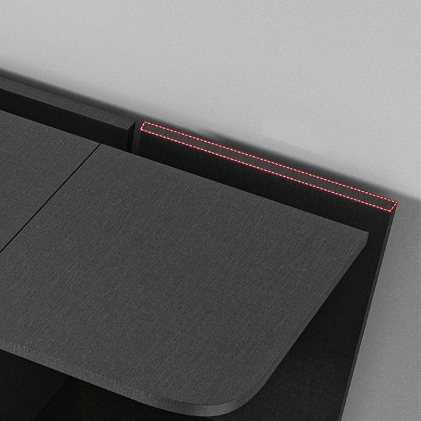 Modern Grey Storage Cabinet Mirrored Finish Cabinet with Glass Doors