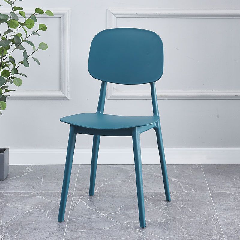 Contemporary Kitchen Dining Side Chair Open Back Plastic Chair