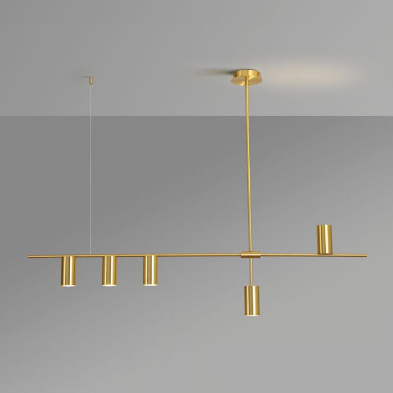 Éclairage d'éclairage de l'île de cylindre Éclairage de pendentif métallique moderne