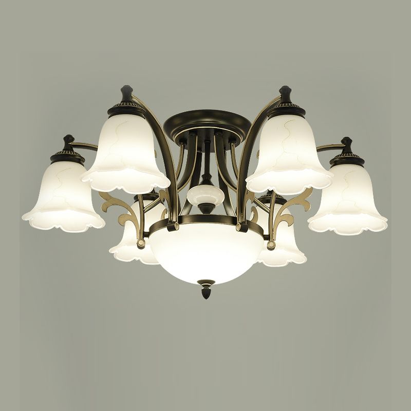 Zeitgenössische Unterputzleuchte, minimalistische Deckenleuchte mit Glasschirm für Schlafzimmer