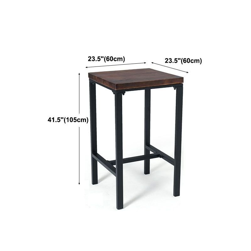 Industrial Style Rectangle Top Counter Table Pine Top 42-inch Height Table
