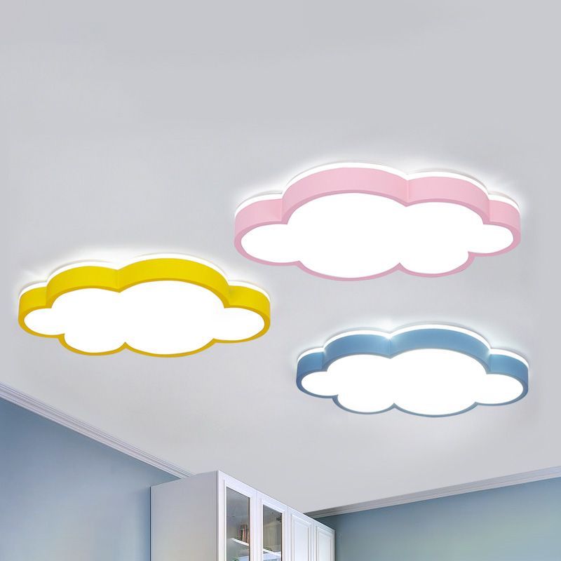 LED Bedroom Flush Ceiling Light Nordic Style Flush Mount Ceiling Light with Cloud Acrylic Shade