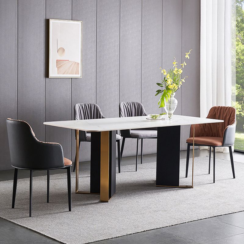 Glam Sintered Stone Dining Set Rectangle 1/4/5/7 Pieces Dining Set