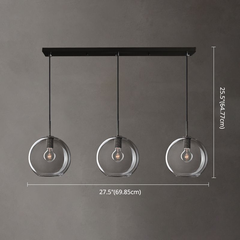 Glasschattierter Anhänger Leuchte zeitgenössischer Stil Bronze Suspension Anhänger Licht