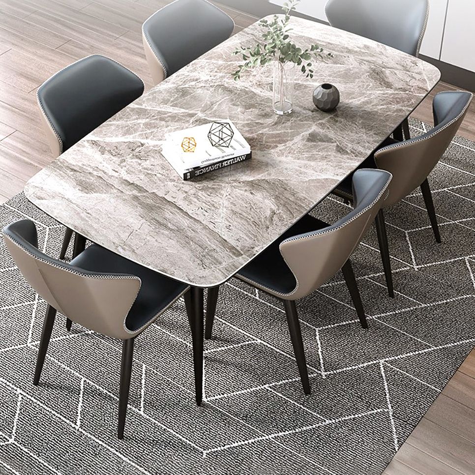 Rectangle Kitchen Table Industrial Dining Room Desk with 4 Legs