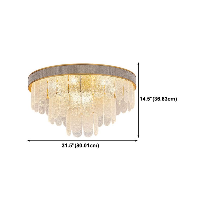 Modern Ceiling Light Simple Glass Flush Mount Light Fixture for Bedroom