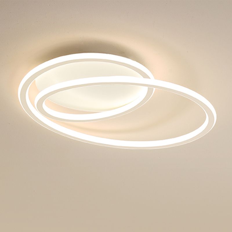 Linear Shape Ceiling Fixture Modern Style Metal 1 Light Ceiling Mounted Light