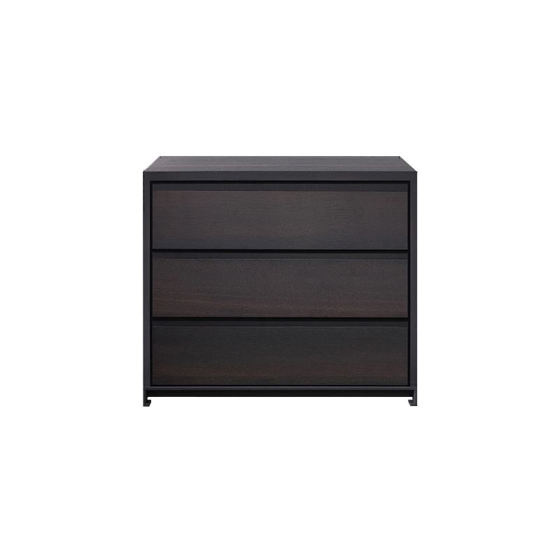 Black Storage Chest Dresser Wooden Storage Chest with Drawers