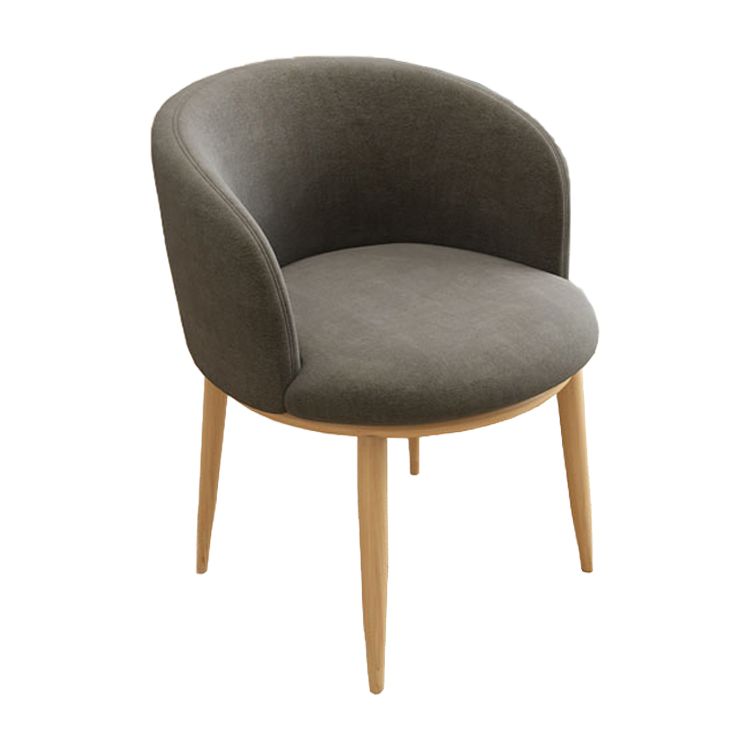 Silla auxiliar escandinava Silla de comedor tapizada de metal con respaldo Parsons para interiores