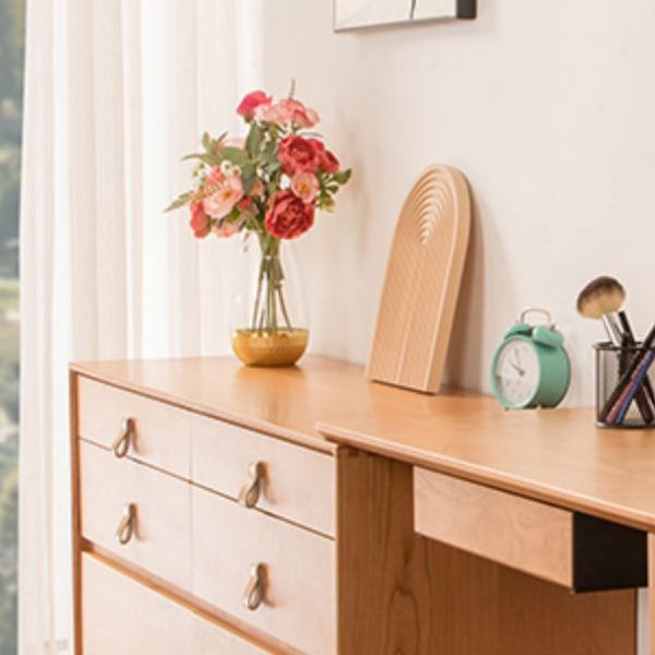 Modern Dressing Table Cherry Bedroom Lighted Mirror Standing Make-up Vanity