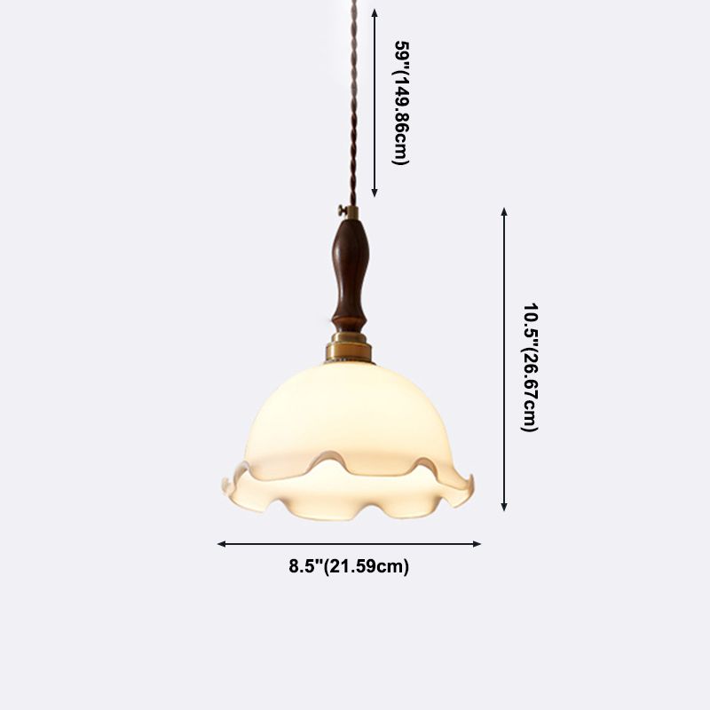 Modern Minimalism Style Pendant Light White Glass Hanging Light for Kitchen