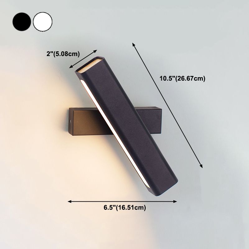 Square Shade Metal Wall Sconce Modern 1-Light Wall Mount Lighting