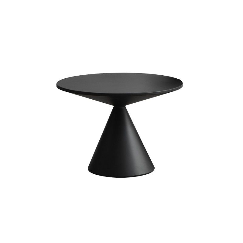 Contemporary Corner Table Metal Round Pedestal Side End Table