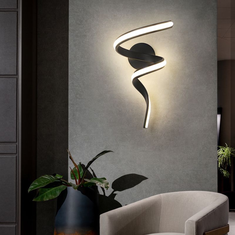 Strip Shape Wall Lamp Modern Wall Mount Lamp with Silica Gel Shade for Bedroom