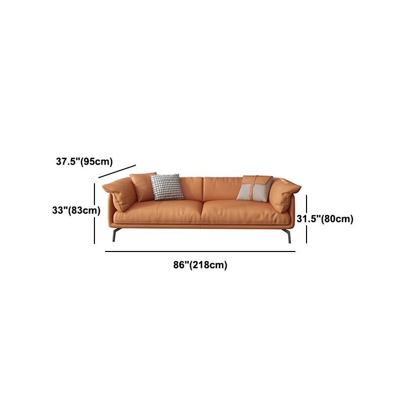 Pillow Arms Cushion Back Contemporary Stain-Resistant Storage Sofa