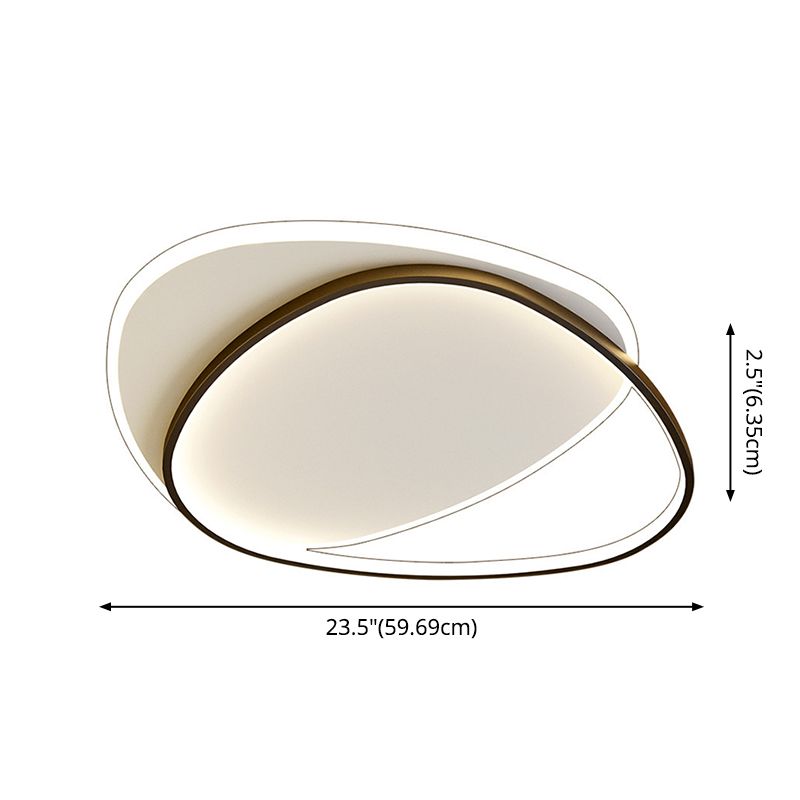 Triangle Flush Mount Ceiling Light Fixture Contemporary Metal Ceiling Mount Chandelier for Balcony