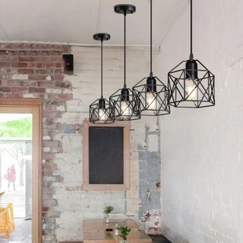 Forme de géométrie en métal Lumières suspendues industrielles multiples liminaires de support de suspension légers