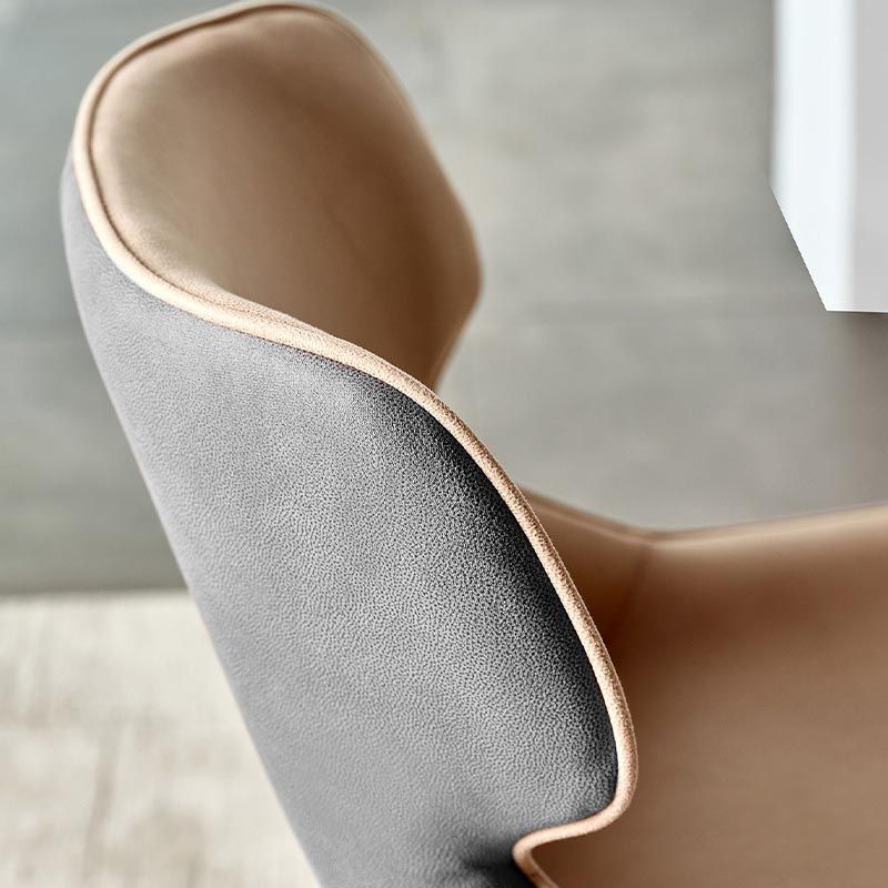 Modern Style Parsons Side Chair Indoor Dining Chair with Metal Base