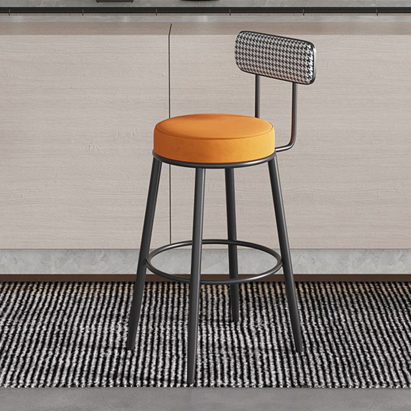 Industrial Footrest Counter Stool Low Back Armless Bar Chair